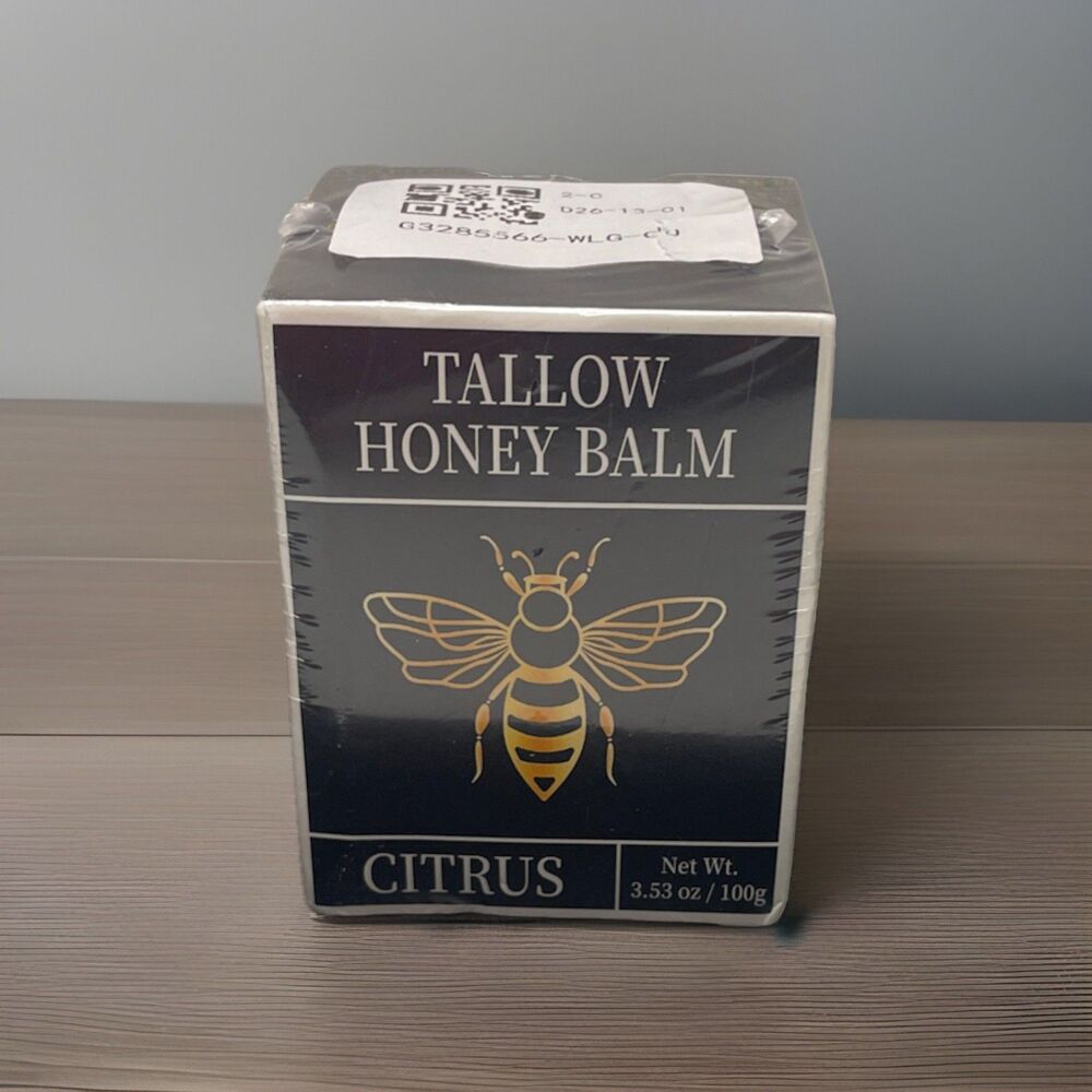 Tallow Honey Balm Citrus 3.53 oz/100 g Face & Body Organic NIB
